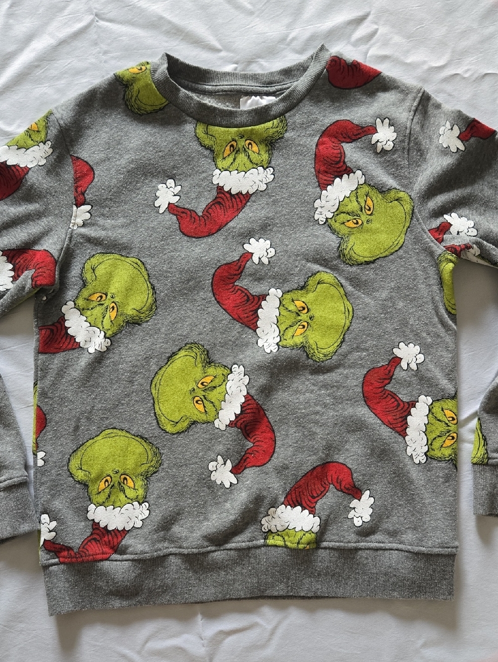 The Grinch Logo Gray Sweatshirt - Youth L